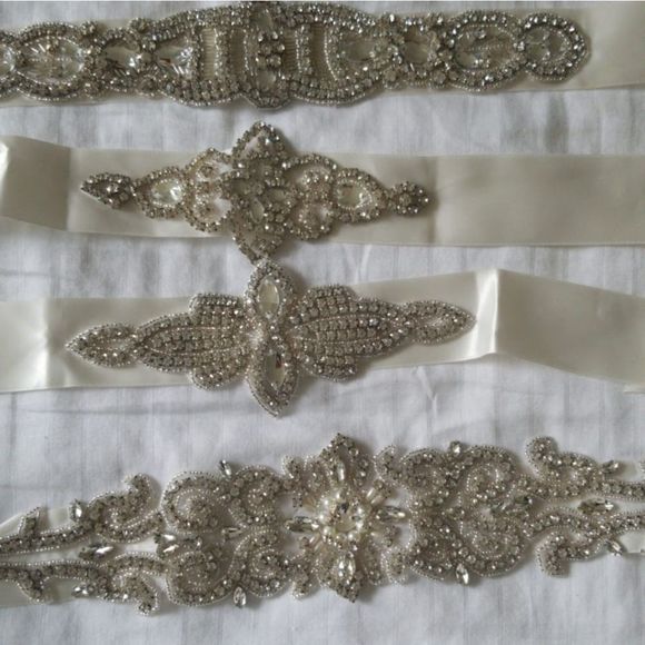Hot Real Bridal Belts Wedding Belt Beaded Crystals - Picture 1 of 5